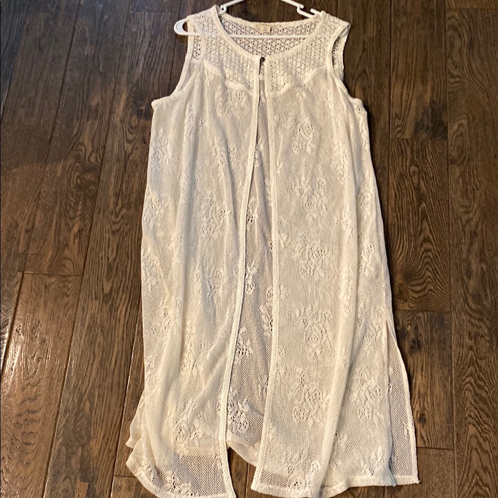 Crochet and Lace Duster Vest